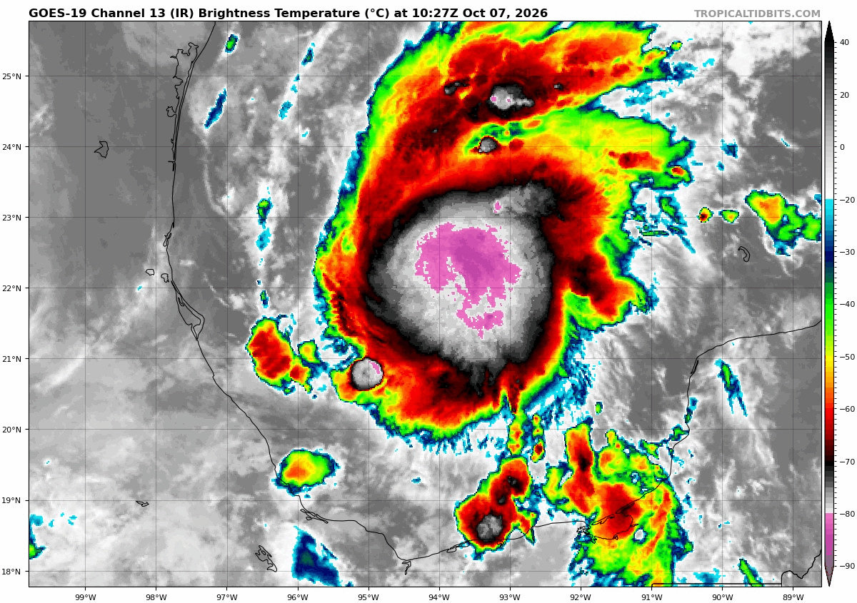 Animation der Satellitenbilder des Sturms ISAIAS, Quelle: Tropical Tidbits